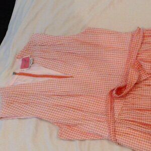 NWOT Kate Spade Pink Gingham Sundress. Size 14